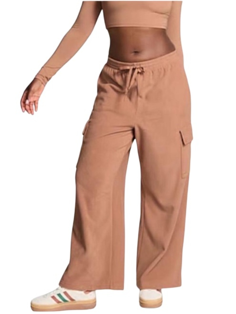 Victoria Secret Pink Sherpa wide leg sweatpants